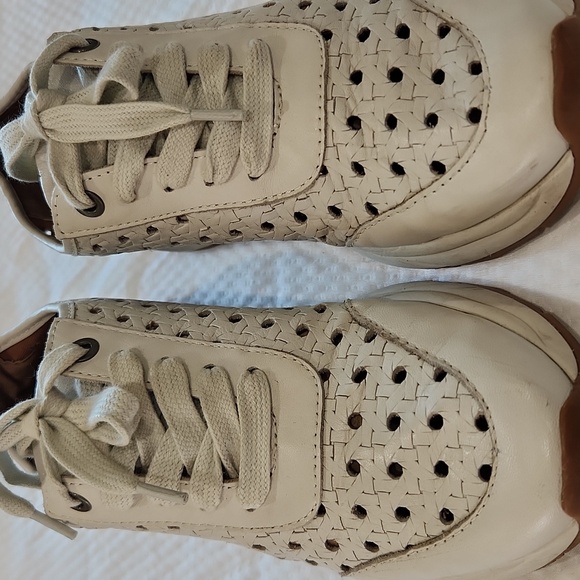 Patricia Nash Cream Perforated Sneakers - Picture 1 of 11